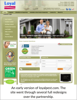 an early Loyal Pest website