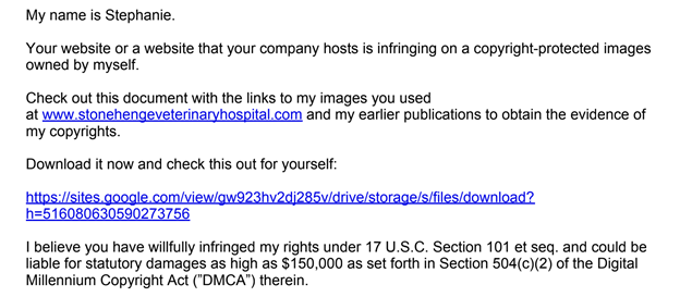Scam Email Sample 2