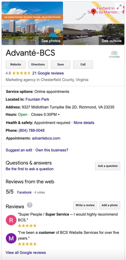 local map listing optimization