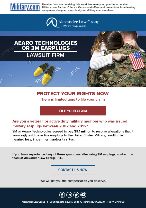 marketing email built for Alexander Law Group