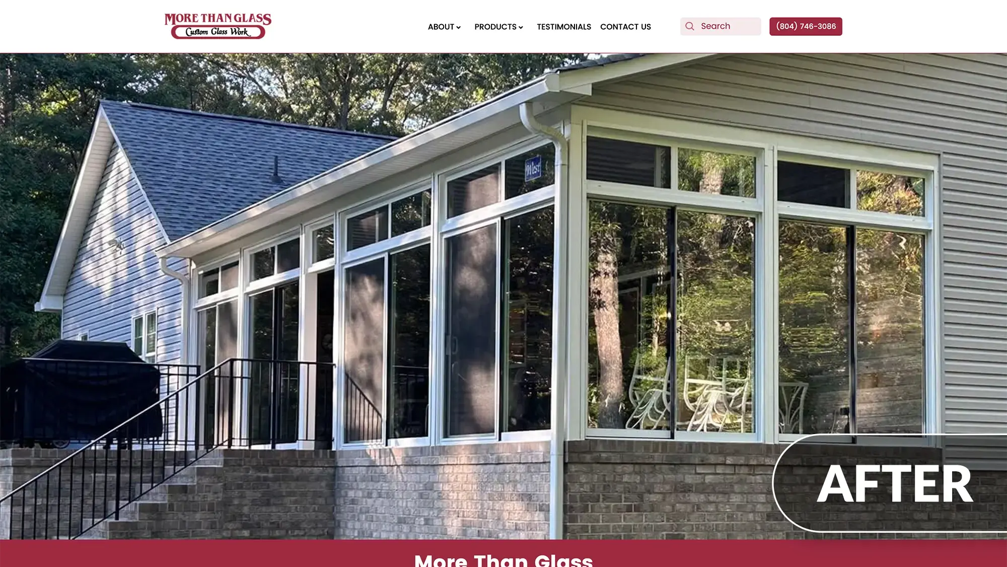 More Than Glass website after redesign