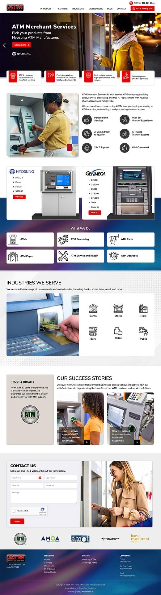 ATM Merchant Services Website