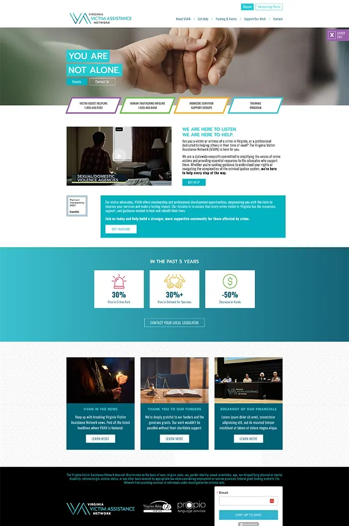 Virginia Victim Assistance Network website refresh