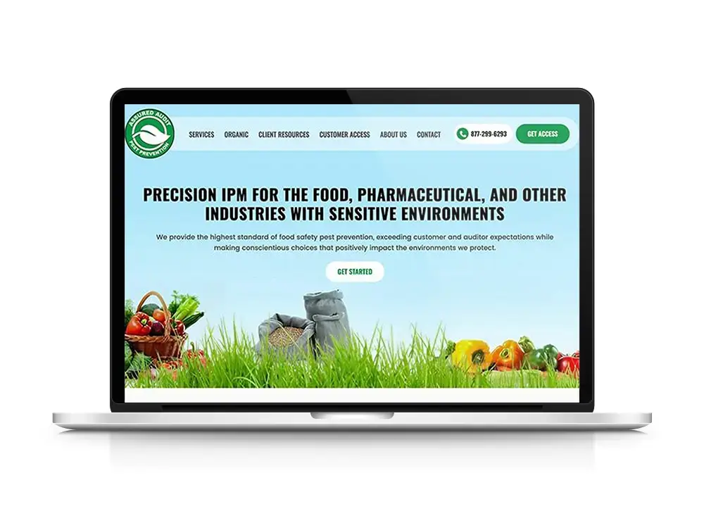 Assured Audit Pest Prevention website design sample