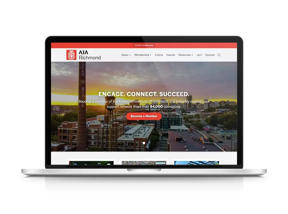 AIA Richmond website design sample