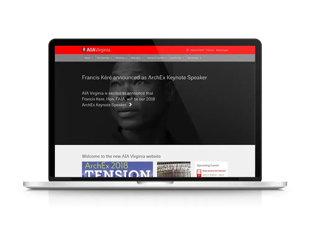 AIA Virginia website design sample