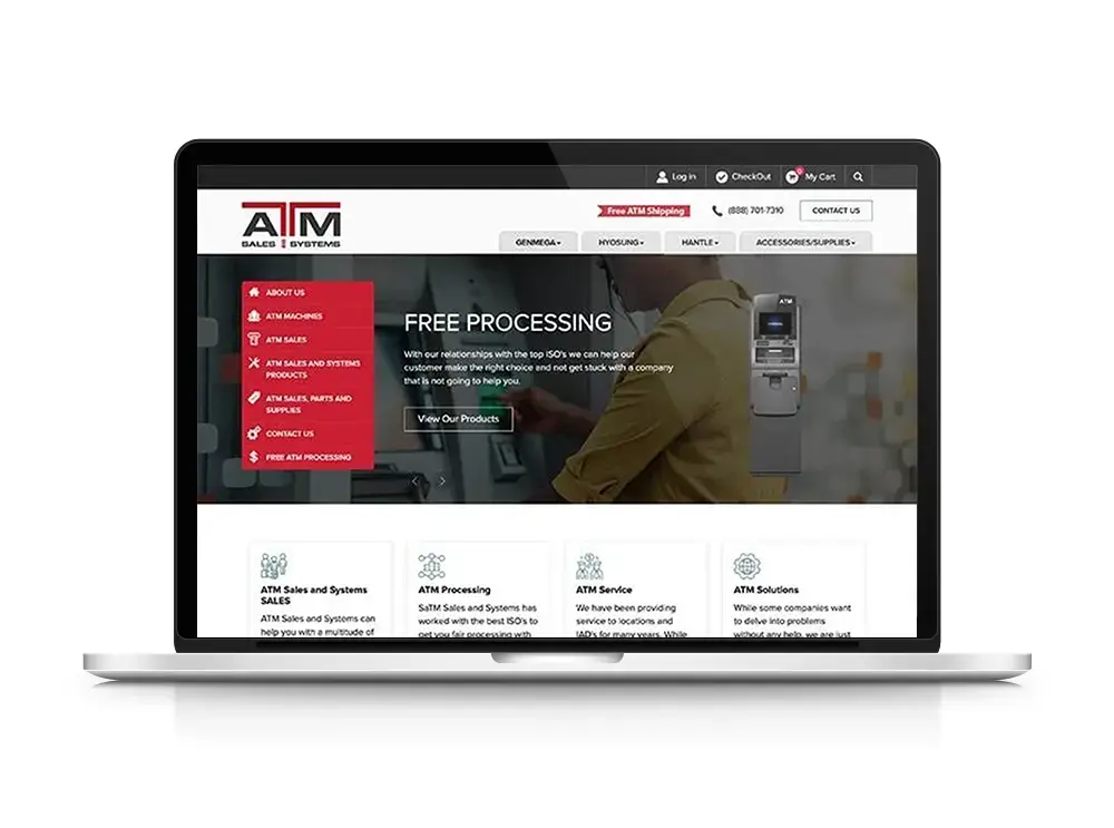 ATM Sales & Systems website design sample