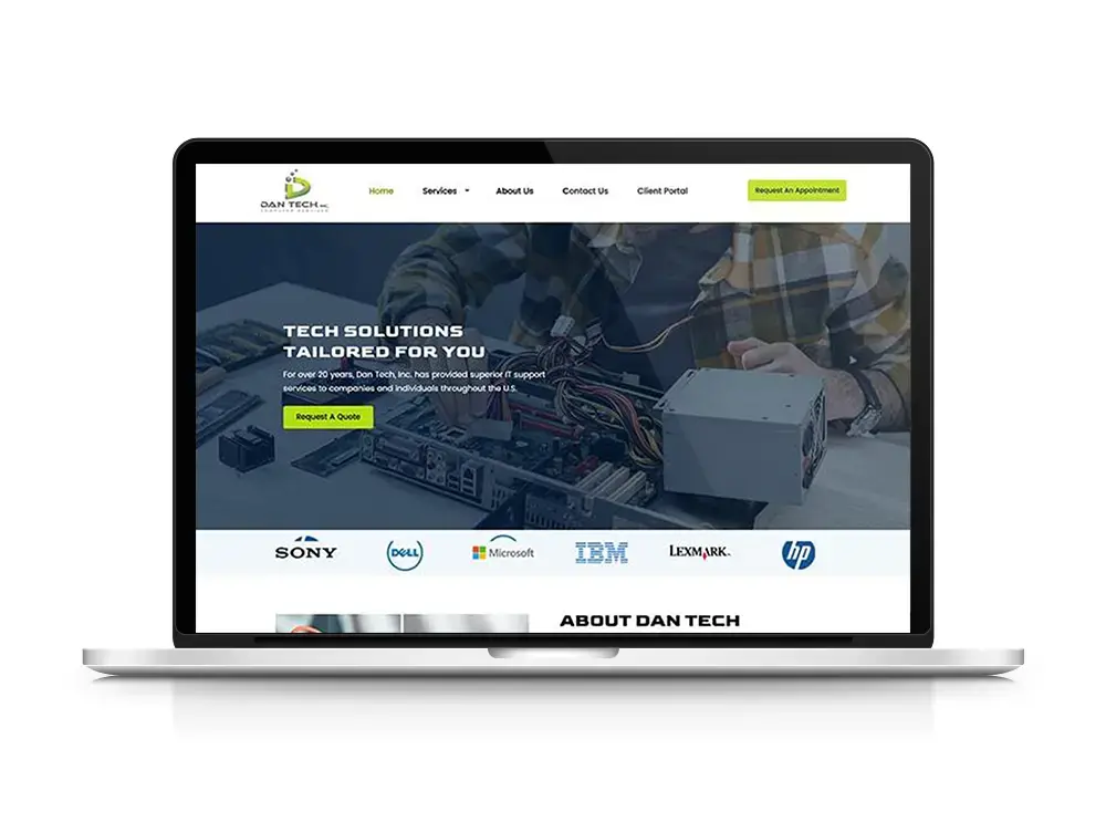 Dan Tech website design sample