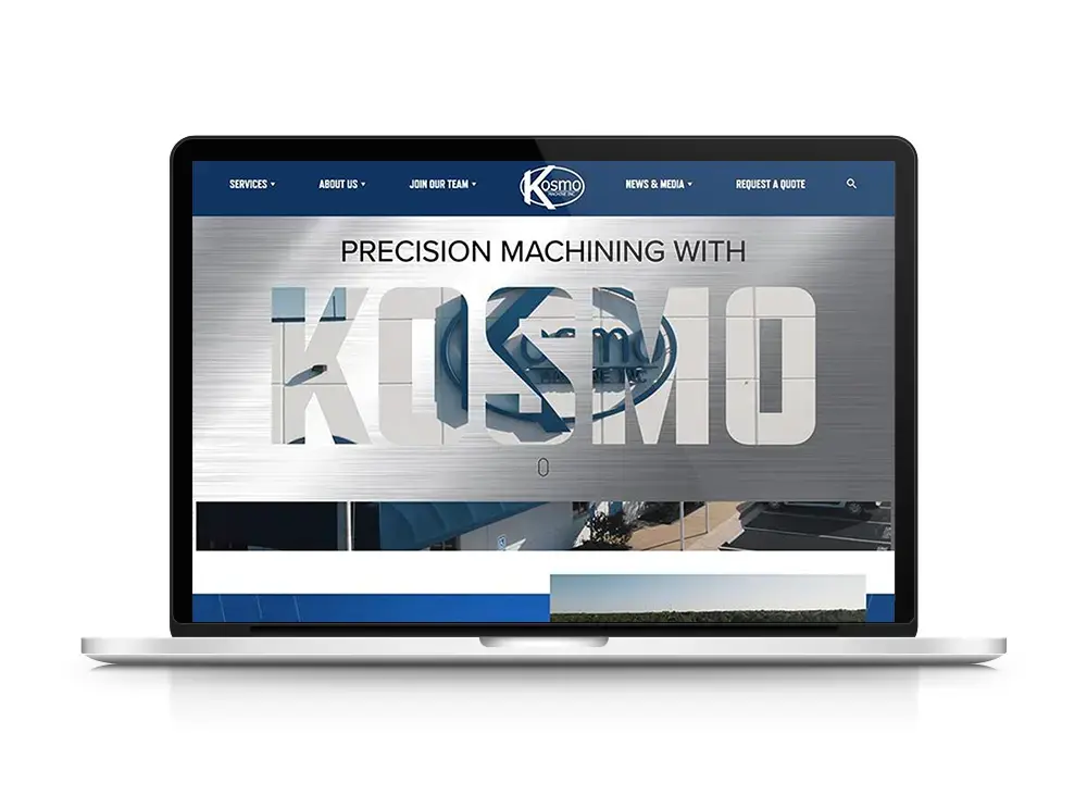 Kosmo Machine website design sample